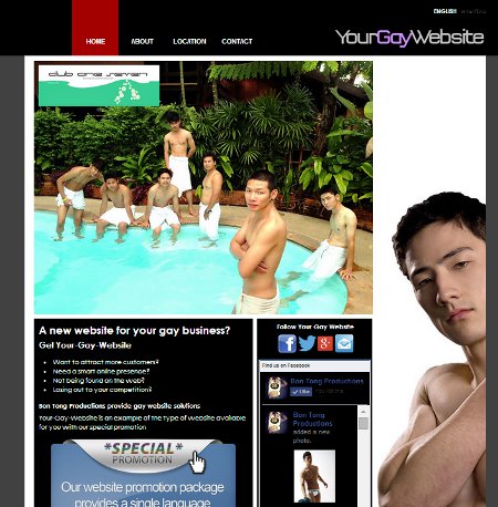 Website design screenshot - Your Gay Website